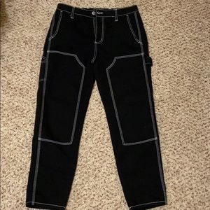 black cargo styled jeans